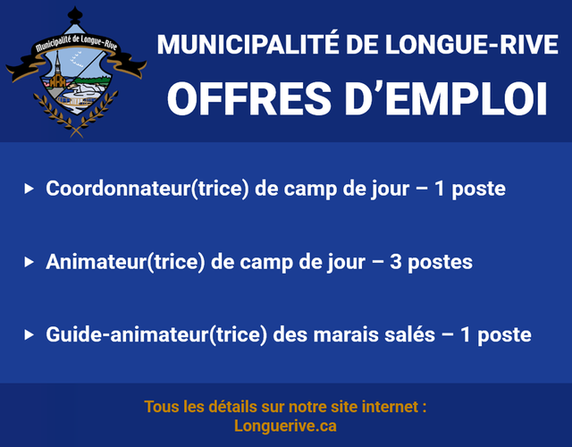 OFFRES D'EMPLOI D'ÉTÉ !